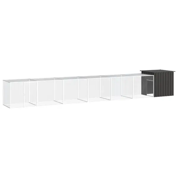 Gossi cotet pentru pasari, antracit, 700x91x100 cm, otel galvanizat