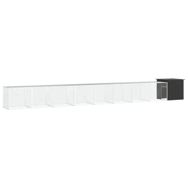 Gossi cotet pentru pasari, antracit, 900x91x100 cm, otel galvanizat