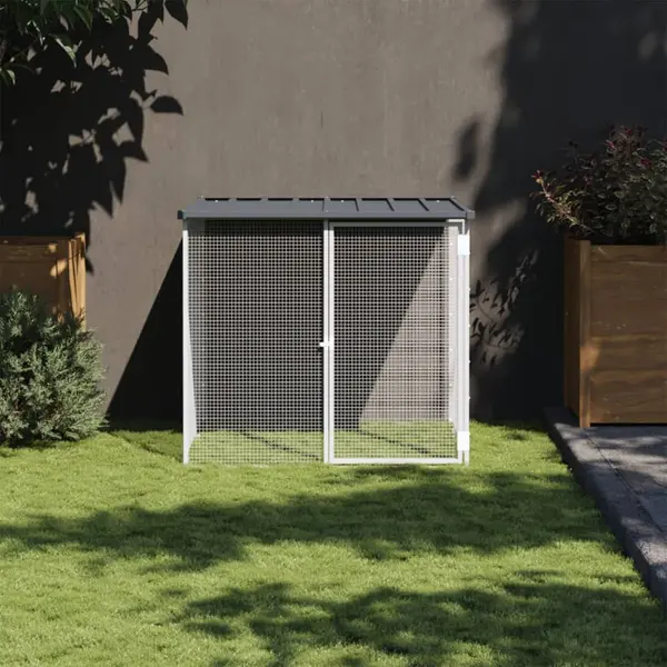 Gossi cotet pui cu acoperis, antracit, 103x98x90 cm, otel galvanizat