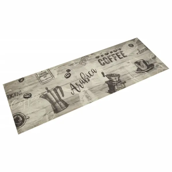 Gossi covor de bucatarie lavabil coffee, gri, 60x180 cm, catifea