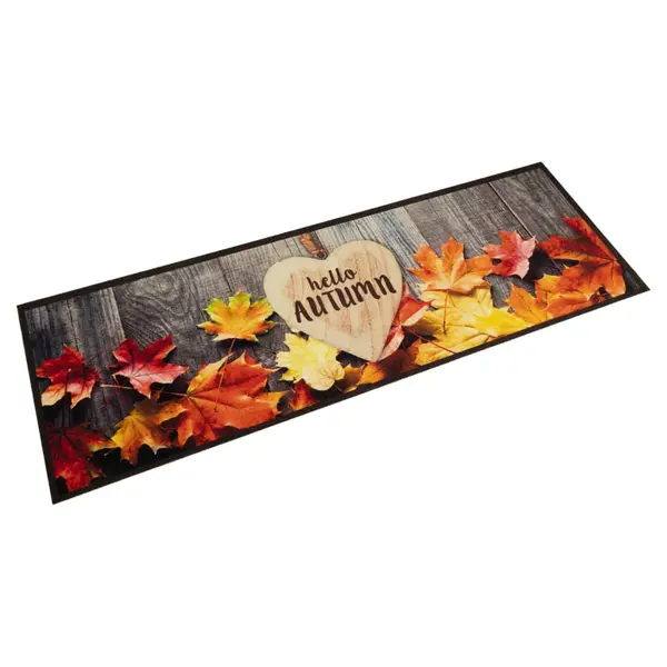 Gossi covor de bucatarie lavabil, model toamna, 45x150 cm, catifea