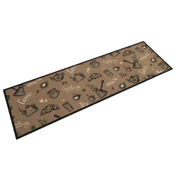 Gossi covor de bucatarie lavabil morning, maro, 45x150 cm, catifea