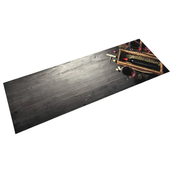 Gossi covor de bucatarie lavabil, sticla vin, 45x150 cm, catifea