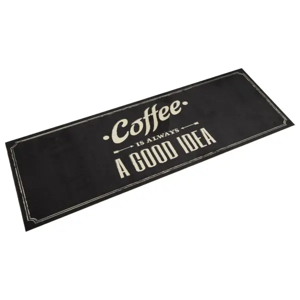 Gossi covor de bucatarie lavabil, text coffee, 60x180 cm, catifea