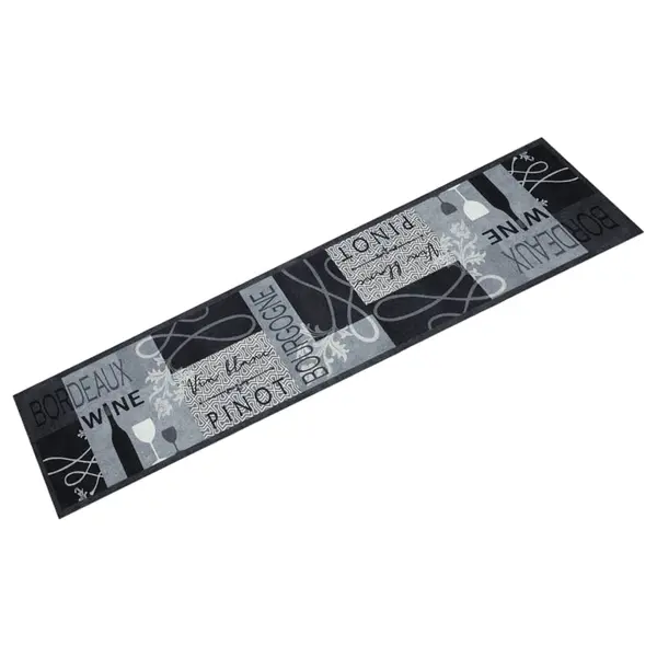 Gossi covor de bucatarie lavabil wine, gri, 60x300 cm, catifea