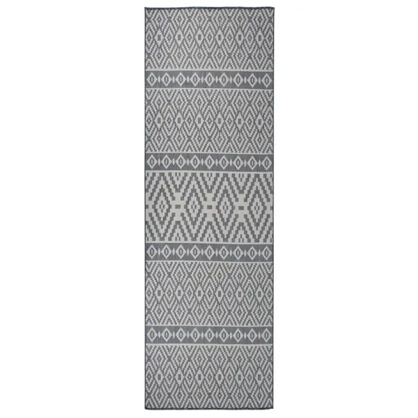 Gossi covor de exterior, dungi albastre, 80x250 cm, tesatura plata