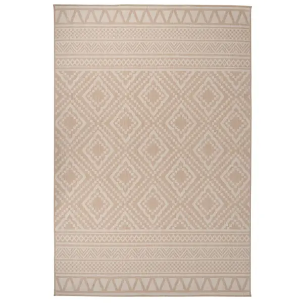 Gossi covor de exterior, dungi maro, 160x230 cm, tesatura plata