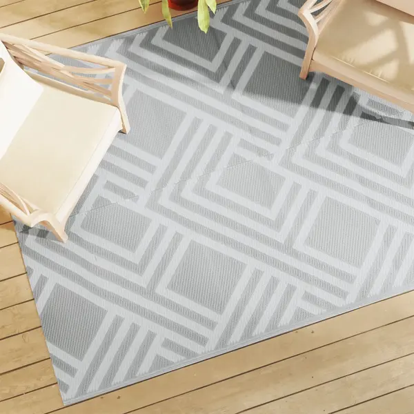 Gossi covor de exterior, gri, 160x230 cm, pp