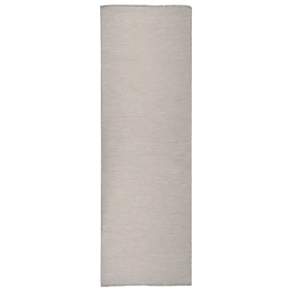 Gossi covor de exterior, gri taupe, 80x250 cm, tesatura plata
