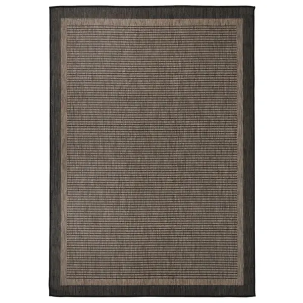 Gossi covor de exterior, maro inchis, 140x200 cm, tesatura plata