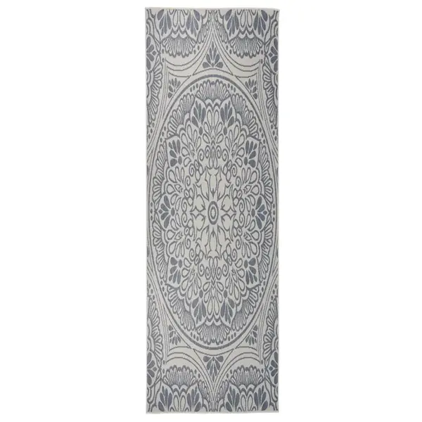 Gossi covor de exterior, model albastru, 80x250 cm, tesatura plata