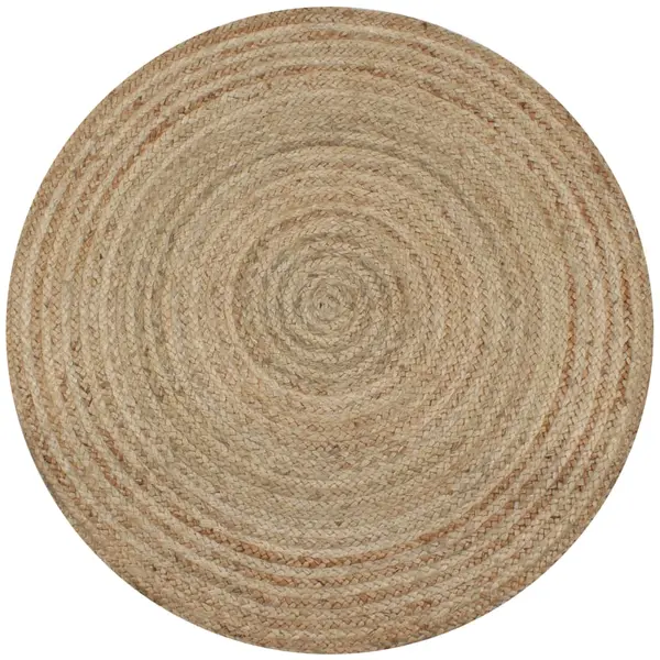 Gossi covor din iuta impletita, 90 cm, rotund