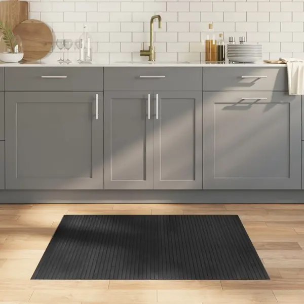 Gossi covor dreptunghiular, gri, 80x100 cm, bambus