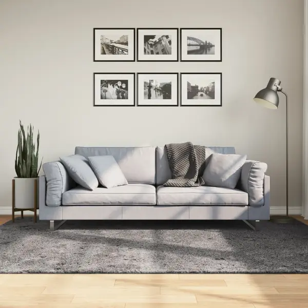 Gossi covor huarte, fir scurt, moale si lavabil, antracit, 160x230 cm