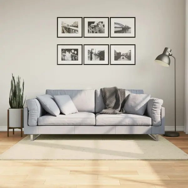 Gossi covor huarte, fir scurt, moale si lavabil, crem, 120x170 cm