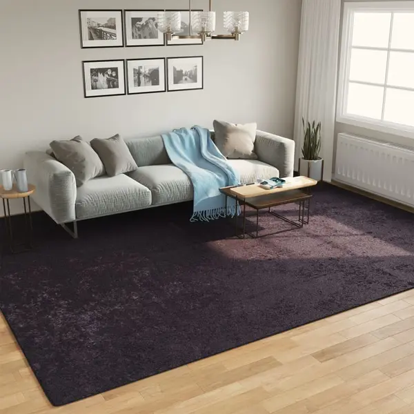 Gossi covor lavabil, antracit, 400x300 cm, anti-alunecare