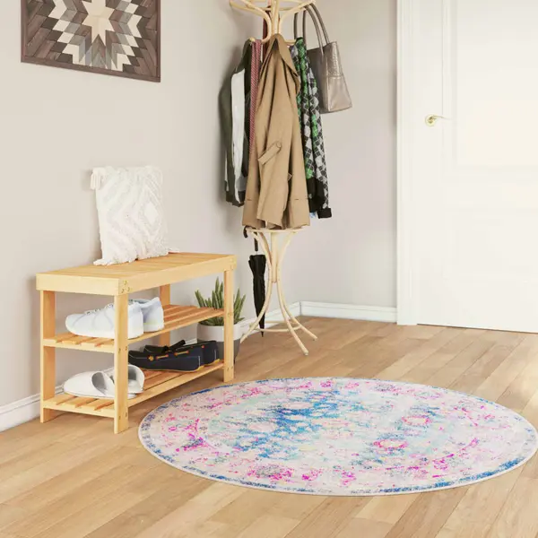 Gossi covor lavabil, multicolor, Ø 120 cm, anti-alunecare