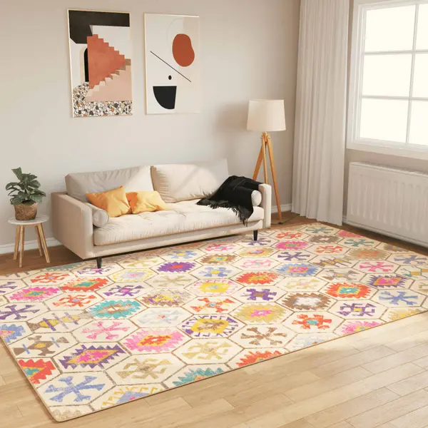 Gossi covor lavabil, multicolor, 190x300 cm, anti-alunecare