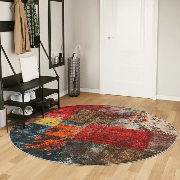 Gossi covor lavabil, multicolor, Ø 200 cm, anti-alunecare