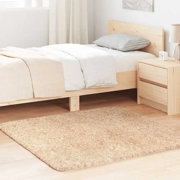 Gossi covor shaggy bej 120x120 cm poliester