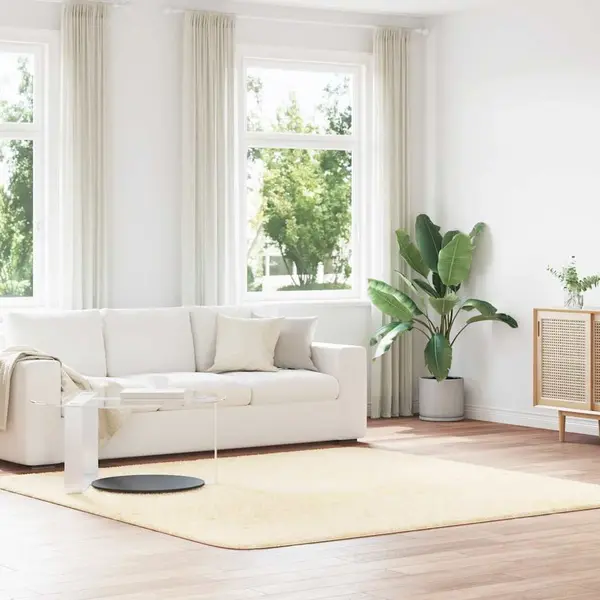 Gossi covor shaggy crem 240x240 cm poliester