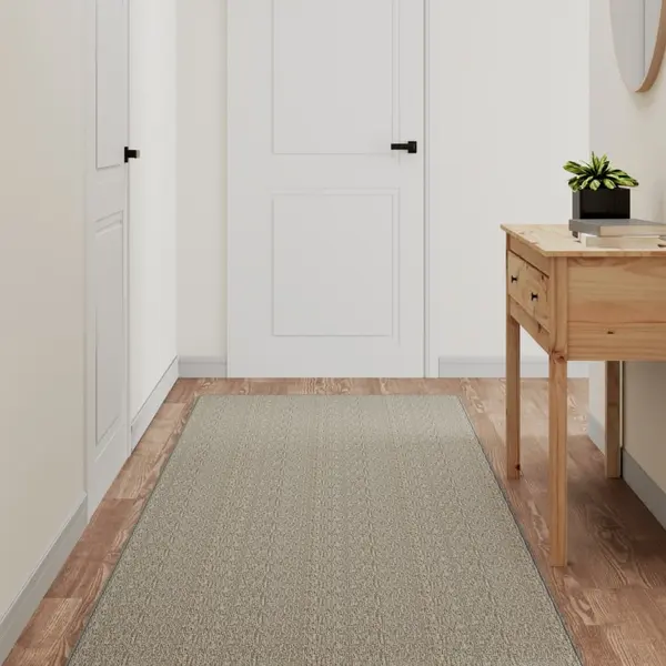 Gossi covor traversa cu aspect sisal, argintiu, 80x300 cm