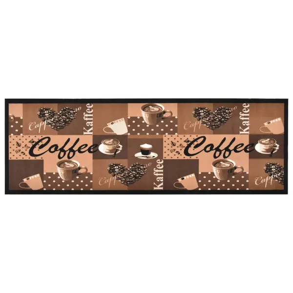 Gossi covoras bucatarie, lavabil, maro, model cafea 60x300 cm