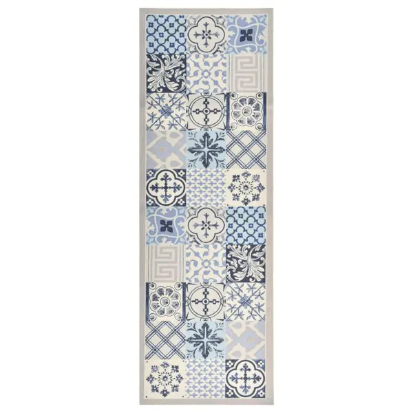 Gossi covoras de bucatarie, lavabil, model mozaic, 45x150 cm