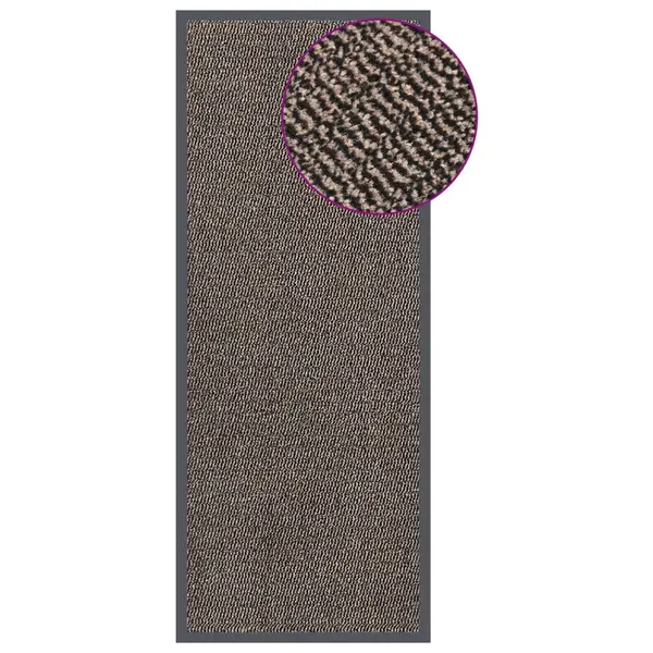 Gossi covoras de intrare cu smocuri, maro inchis, 60x150 cm
