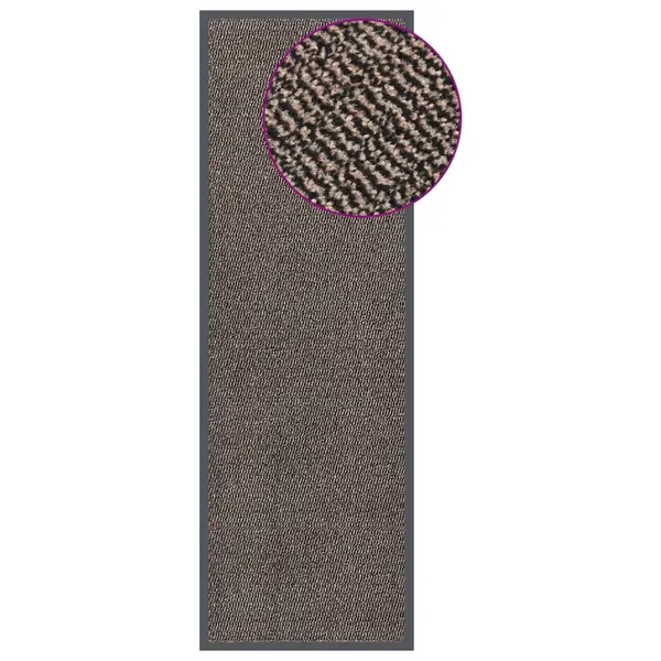 Gossi covoras de intrare cu smocuri, maro inchis, 60x180 cm