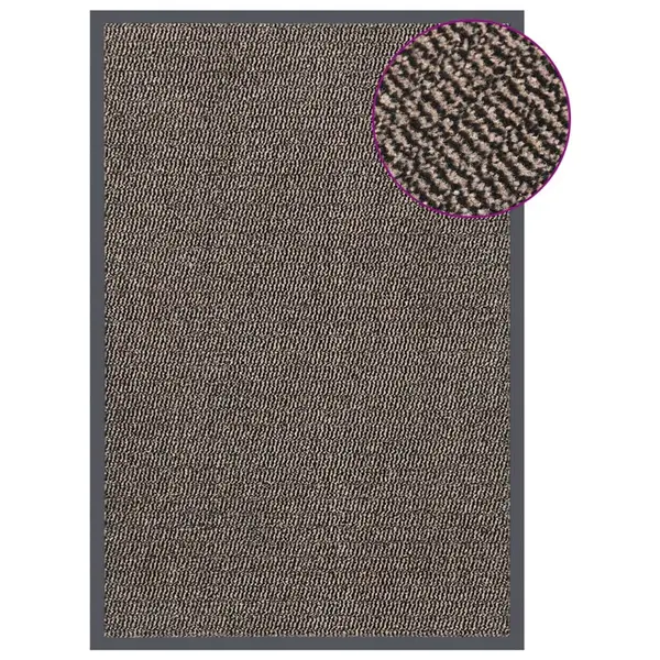 Gossi covoras de intrare cu smocuri, maro inchis, 80x120 cm