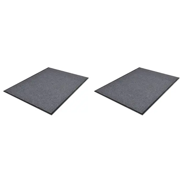 Gossi covorase de usa din pvc, 2 buc., gri, 90x60 cm