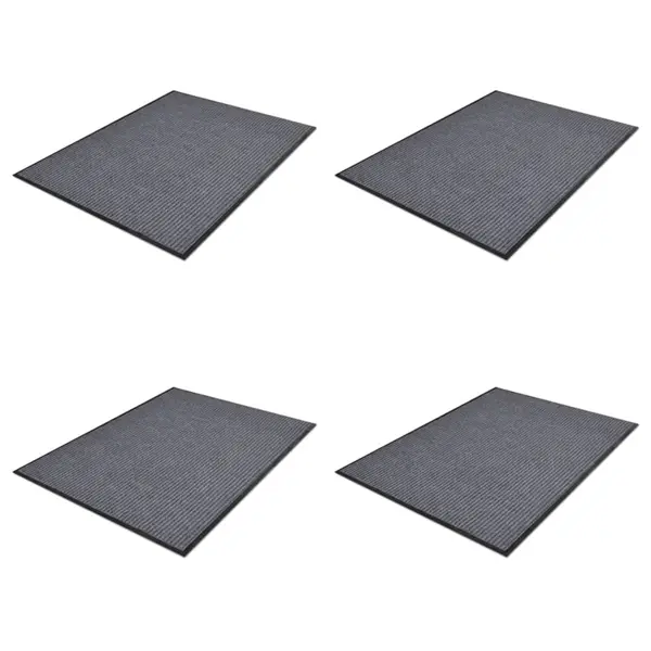 Gossi covorase de usa din pvc 4 buc. gri, 90x60 cm