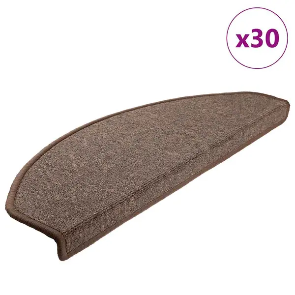 Gossi covorase scara 30 buc cafea maro 65x24x4 cm