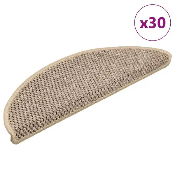 Gossi covorase scara autoadezive aspect sisal 30 buc. bej inchis