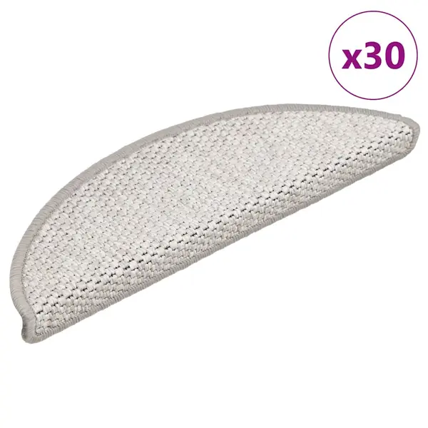 Gossi covorase scara autoadezive aspect sisal 30 buc platina