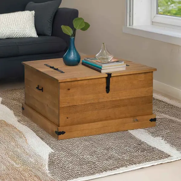 Gossi cufa de depozitare halden 91x91x47 cm din lemn masiv de pin