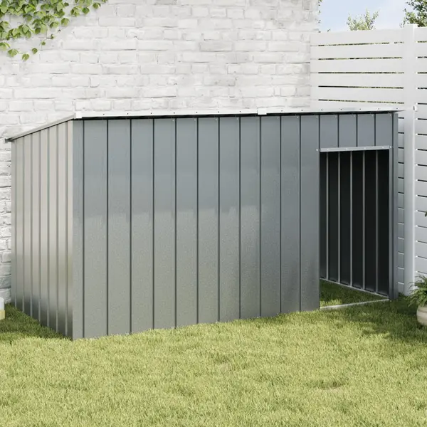 Gossi cusca caine cu acoperis antracit 196x91x110 cm otel galvanizat