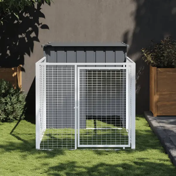Gossi cusca caine cu tarc antracit 110x201x110 cm otel galvanizat