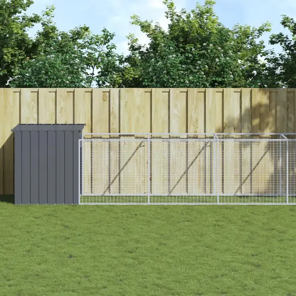 Gossi cusca caine cu tarc antracit 110x609x110 cm otel galvanizat