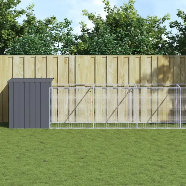 Gossi cusca caine cu tarc antracit 110x813x110 cm otel galvanizat