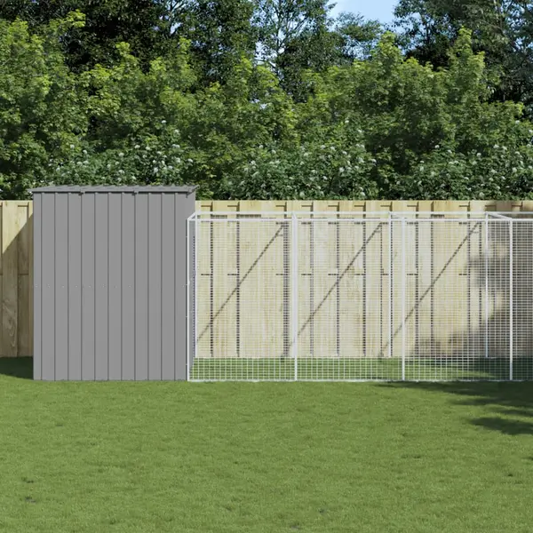 Gossi cusca caine & tarc gri deschis 214x1069x181 cm otel galvanizat