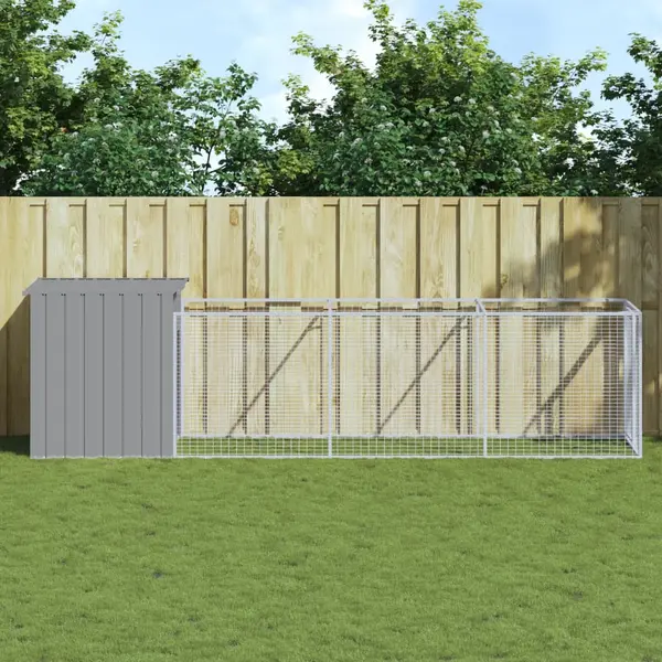 Gossi cusca de caine & tarc gri deschis 110x405x110cm otel galvanizat