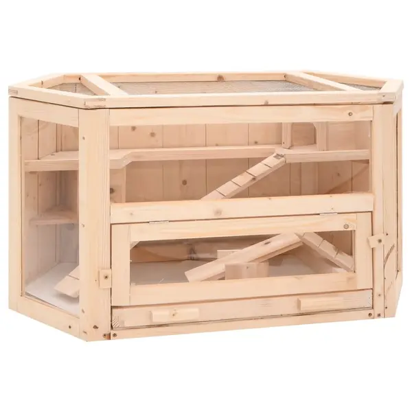 Gossi cusca pentru hamsteri, 80x40x43 cm, lemn masiv de brad
