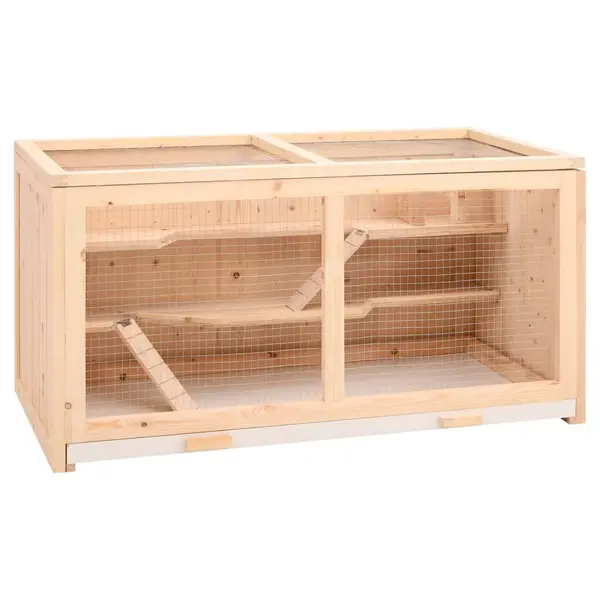 Gossi cusca pentru hamsteri, 89,5x45x45 cm, lemn masiv de brad