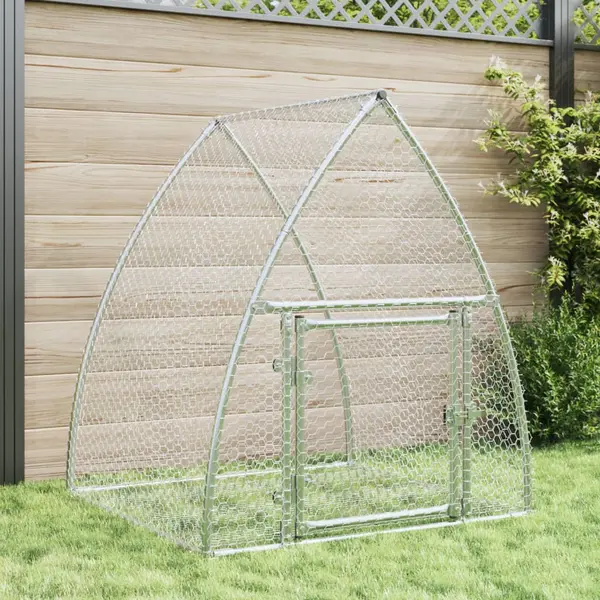 Gossi cusca pentru iepuri, argintiu, 100x105x120 cm, otel galvanizat