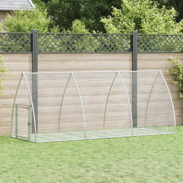 Gossi cusca pentru iepuri, argintiu, 300x105x120 cm, otel galvanizat