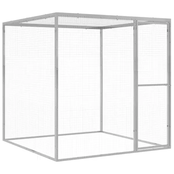 Gossi cusca pentru pisici, 1,5x1,5x1,5 m, otel galvanizat