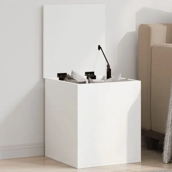 Gossi cutie de depozitare, alb, 40x42x46 cm, lemn prelucrat