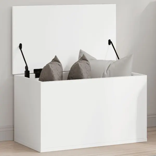Gossi cutie de depozitare, alb, 60x35x35 cm, lemn prelucrat